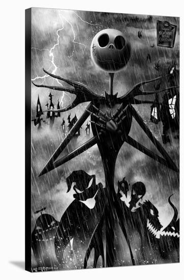 Disney Tim Burton's The Nightmare Before Christmas - Shadows-Trends International-Stretched Canvas