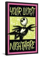 Disney Tim Burton's The Nightmare Before Christmas - Worst Nightmare-Trends International-Framed Poster
