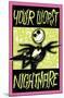 Disney Tim Burton's The Nightmare Before Christmas - Worst Nightmare-Trends International-Mounted Poster