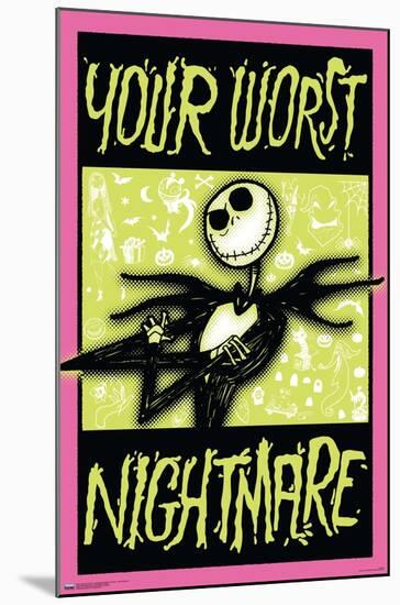 Disney Tim Burton's The Nightmare Before Christmas - Worst Nightmare-Trends International-Mounted Poster