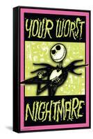 Disney Tim Burton's The Nightmare Before Christmas - Worst Nightmare-Trends International-Framed Stretched Canvas