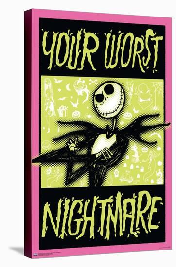 Disney Tim Burton's The Nightmare Before Christmas - Worst Nightmare-Trends International-Stretched Canvas