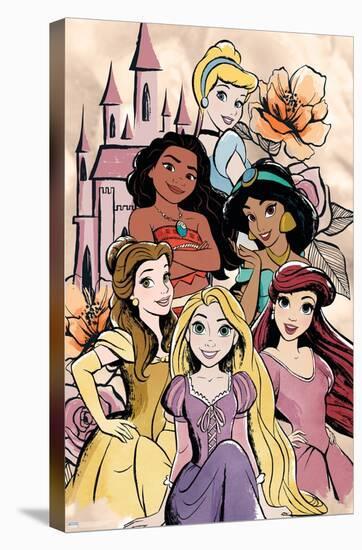 Disney Ultimate Princess Celebration - Castle Group-Trends International-Stretched Canvas