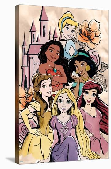 Disney Ultimate Princess Celebration - Castle Group-Trends International-Stretched Canvas