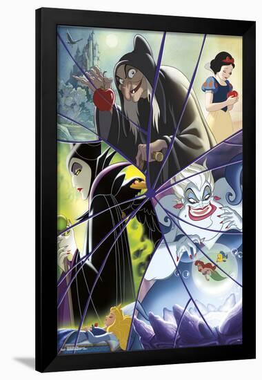 DISNEY VILLAINS - COLLAGE-null-Framed Poster