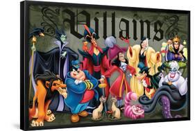 Disney Villains - Group Pose-Trends International-Framed Poster
