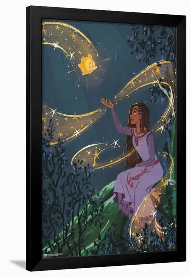 Disney Wish - Collage Poster 2 (Asha & Star)-Trends International-Framed Poster