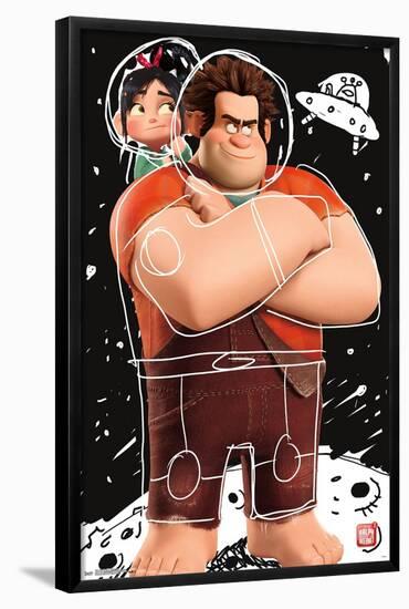 Disney Wreck It Ralph: Ralph Breaks The Internet - Space Doodle-Trends International-Framed Poster