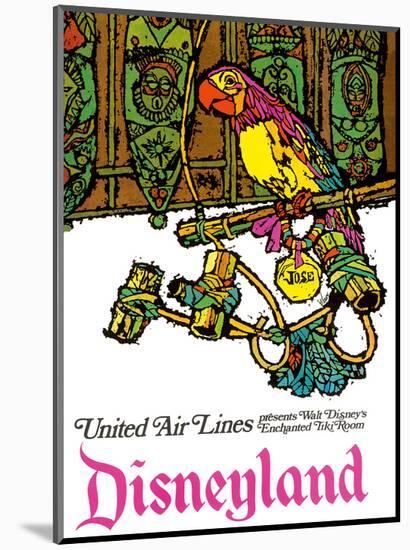 Disneyland - Walt Disney's Enchanted Tiki Room - United Air Lines-Jabavy-Mounted Art Print