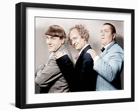 Disorder in the Court, Moe Howard, Larry Fine, Curly Howard, (aka The Three Stooges)-null-Framed Photo