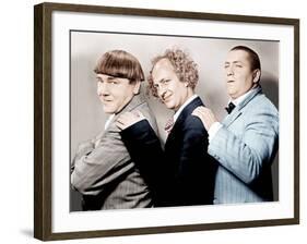 Disorder in the Court, Moe Howard, Larry Fine, Curly Howard, (aka The Three Stooges)-null-Framed Photo