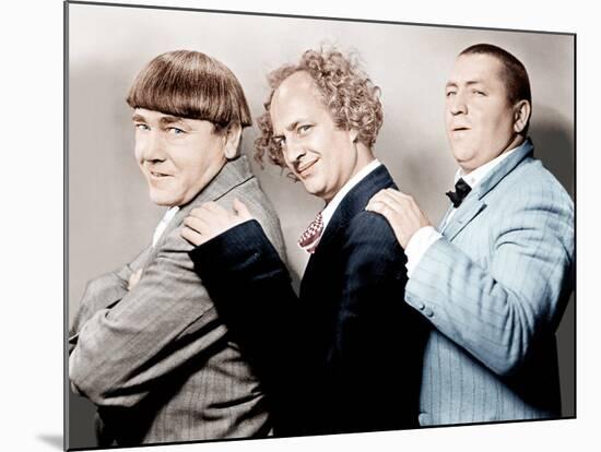 Disorder in the Court, Moe Howard, Larry Fine, Curly Howard, (aka The Three Stooges)-null-Mounted Photo