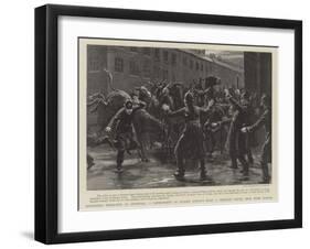 Disorderly Emigrants at Liverpool, a Consignment of Spanish Donkeys-null-Framed Giclee Print