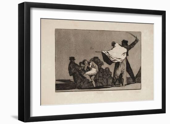 Disparate Conocido. ¡Qué Guerrero!, 1815-1819-Francisco de Goya-Framed Giclee Print