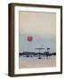 Displaced Red Wine from Glass on Outside Table Becomes the Setting Sun-George Adamson-Framed Giclee Print