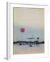 Displaced Red Wine from Glass on Outside Table Becomes the Setting Sun-George Adamson-Framed Giclee Print