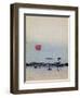 Displaced Red Wine from Glass on Outside Table Becomes the Setting Sun-George Adamson-Framed Giclee Print