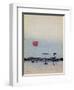 Displaced Red Wine from Glass on Outside Table Becomes the Setting Sun-George Adamson-Framed Giclee Print