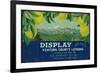 Display Lemon Label - Ventura, CA-Lantern Press-Framed Premium Giclee Print