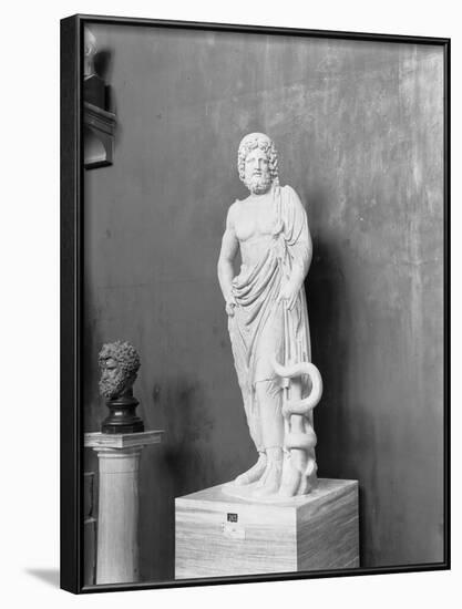 Display of Aesculapius Statue-null-Framed Photographic Print