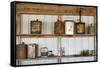 Display of Antique Buckets and Bottles, Cuba. Missouri, USA. Route 66-Julien McRoberts-Framed Stretched Canvas