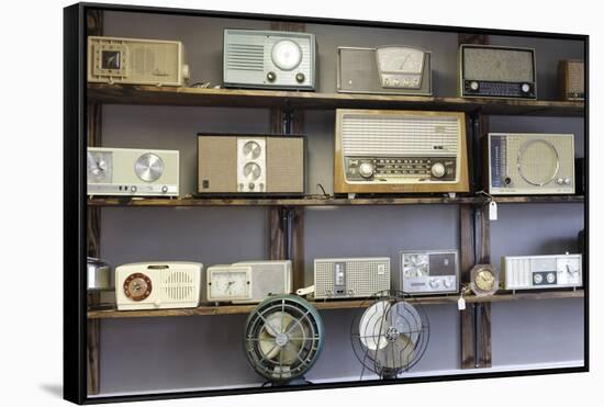 Display of Antique Radios, Las Vegas, Nevada. Usa-Julien McRoberts-Framed Stretched Canvas