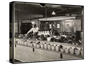 Display of Cold Meat in the Kitchen of the Commodore Hotel, 1919-Byron Company-Stretched Canvas