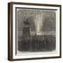 Display of Fireworks in the Inner Harbour of Cherbourg, in Honour of the British Channel Squadron-null-Framed Giclee Print