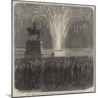 Display of Fireworks in the Inner Harbour of Cherbourg, in Honour of the British Channel Squadron-null-Mounted Giclee Print