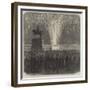 Display of Fireworks in the Inner Harbour of Cherbourg, in Honour of the British Channel Squadron-null-Framed Giclee Print