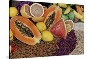 Display of Fruit, Nuts, and Grains at Rancho La Puerta, Tecate, Mexico-Jaynes Gallery-Stretched Canvas