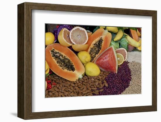 Display of Fruit, Nuts, and Grains at Rancho La Puerta, Tecate, Mexico-Jaynes Gallery-Framed Photographic Print