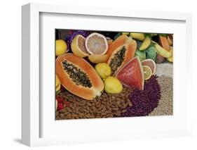 Display of Fruit, Nuts, and Grains at Rancho La Puerta, Tecate, Mexico-Jaynes Gallery-Framed Photographic Print