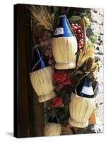 Display of Local Wine for Sale, Siena, Tuscany, Italy-Ruth Tomlinson-Stretched Canvas