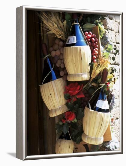 Display of Local Wine for Sale, Siena, Tuscany, Italy-Ruth Tomlinson-Framed Photographic Print