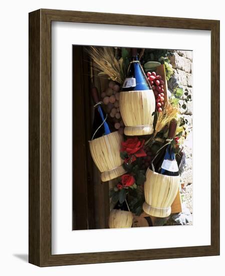 Display of Local Wine for Sale, Siena, Tuscany, Italy-Ruth Tomlinson-Framed Photographic Print