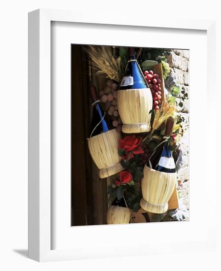 Display of Local Wine for Sale, Siena, Tuscany, Italy-Ruth Tomlinson-Framed Photographic Print