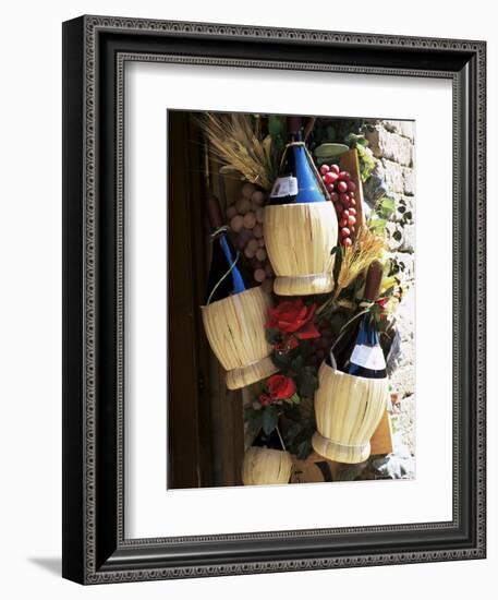 Display of Local Wine for Sale, Siena, Tuscany, Italy-Ruth Tomlinson-Framed Photographic Print