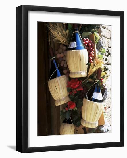 Display of Local Wine for Sale, Siena, Tuscany, Italy-Ruth Tomlinson-Framed Photographic Print