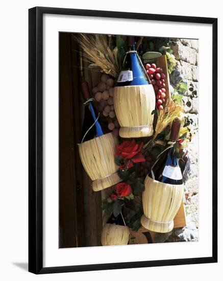 Display of Local Wine for Sale, Siena, Tuscany, Italy-Ruth Tomlinson-Framed Photographic Print