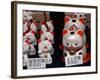 Display of Lucky Cats, Japanese Cultural Icon for Good Fortune, Akasaka, Tokyo, Japan-Nancy & Steve Ross-Framed Photographic Print