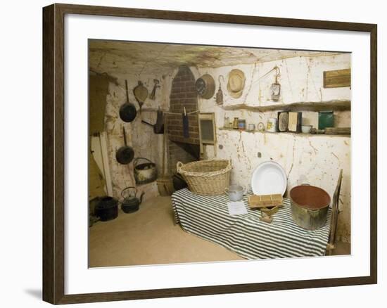 Display of Old Opal Miners Home, Coober Pedy, Outback, Australia-David Wall-Framed Photographic Print