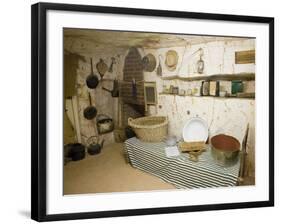 Display of Old Opal Miners Home, Coober Pedy, Outback, Australia-David Wall-Framed Photographic Print