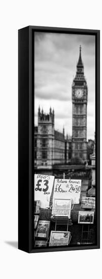 Display of Poscards of London with Big Ben in the background - London - England - Door Poster-Philippe Hugonnard-Framed Stretched Canvas