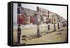 Display of Posters Mounted on Pilings in the Sand, Montauk Point, Long Island, New York, 1967-Henry Groskinsky-Framed Stretched Canvas