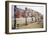 Display of Posters Mounted on Pilings in the Sand, Montauk Point, Long Island, New York, 1967-Henry Groskinsky-Framed Photographic Print