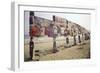 Display of Posters Mounted on Pilings in the Sand, Montauk Point, Long Island, New York, 1967-Henry Groskinsky-Framed Photographic Print