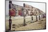 Display of Posters Mounted on Pilings in the Sand, Montauk Point, Long Island, New York, 1967-Henry Groskinsky-Mounted Photographic Print