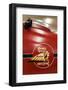 Display of race winning Indian motorcycle once raced by Burt Munroe at E. Hayes & Sons, Invercar...-null-Framed Photographic Print