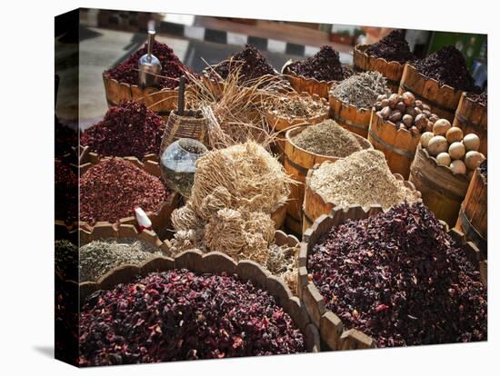 Display of Spices and Herbs in Market, Sharm El Sheikh, Egypt, North Africa, Africa-Adina Tovy-Stretched Canvas